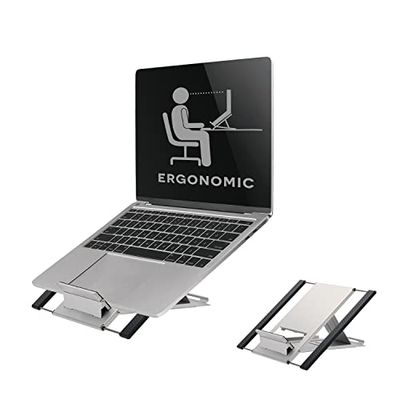 Newstar NSLS100 Portable Laptop and Tablet Desk Stand - Silver