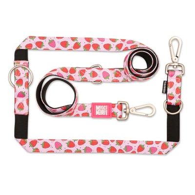 Max & Molly Laisse Multifonction pour Chien de 2 m avec 2 mousquetons, Laisse Strawberry Dream/XS rembourrée, sûre et Flexible – Confort pour Votre fidèle Compagnon