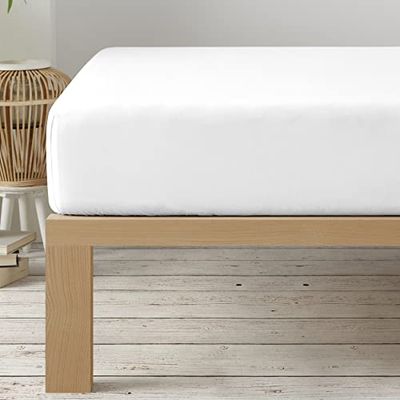 Degrees Home Kollektion – Bajera lakan 105 x 200 x 33, justerbar, upp till 33 cm madrass, borstad mikrofiber, säng 105, vit