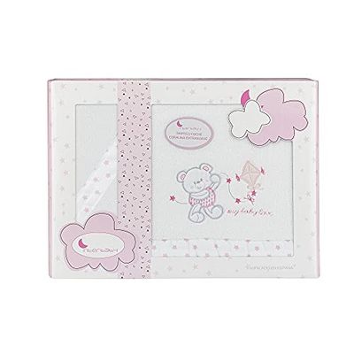 Interbaby Hoeslaken voor de winter, Coralina, voor kinderwagen, (hoeslaken, laken, kussensloop) (Baby Love BCO Pink)