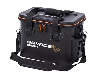 Savage Gear WPMP Borsa da barca e da banca - Borsa impermeabile multiuso in EVA, tracolla staccabile, portacanne e porta esche - Ideale per esche, scatole di attrezzi e attrezzatura da pesca 24L