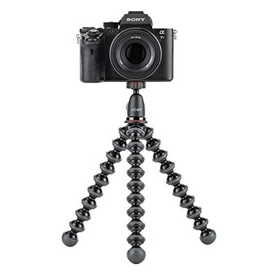 JOBY GorillaPod Kit 1K - tripé flexível compacto com rótula para câmaras compactas avançadas e CSC/sem espelho, peso até 1 kg, JB01503-BWW