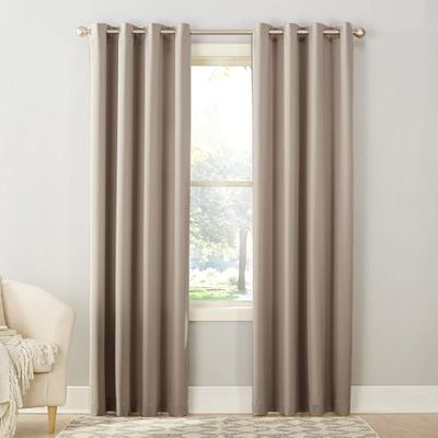 Sun Zero Barrow - Confezione da 2 tende a pannello con occhielli ad alta efficienza energetica, 137 x 241 cm, colore: pietra