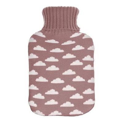 Bolsa de agua caliente 1,7L, forro suave, dimensiones 20x32x4 cm, flexible y agradable al tacto, ideal para calentar y aliviar dolores.