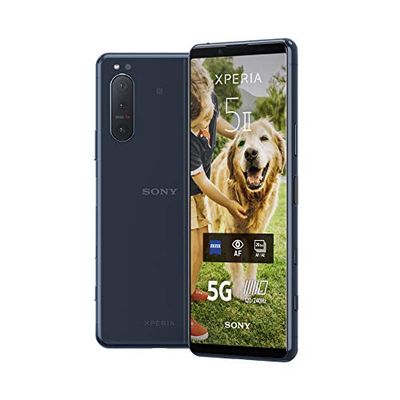 Sony Xperia 5 II - 6.1 Inch 21:9 CinemaWide™ FHD+ HDR OLED display 120Hz - Triple lens camera - 3.5 mm audio jack - Android 10 - SIM free - 8 GB RAM - 128 GB Storage - Dual SIM hybrid - 5G - Blue