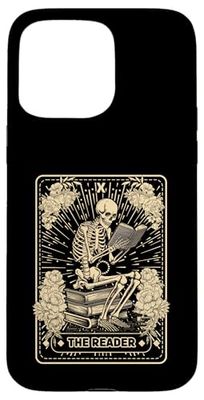The Reader Skeleton Tarot Card Book Reading Funny Case for iPhone 15 Pro Max