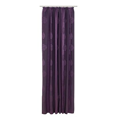 Wirth Ilse Curtain with Gathering Tape, Polyacrylic, Lilac, 175 x 135 cm