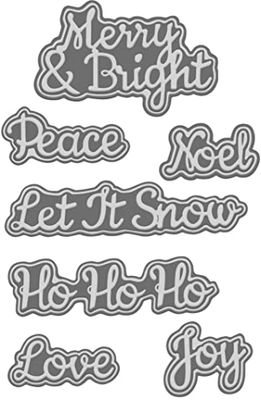 Sweet Dixie Metal Cutting Dies Love, Joy, Peace, Silver,SDD618