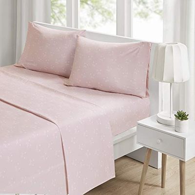 Intelligent design, trekantig, tryckt, mycket mjuk, skrynkelfri Casual Queen nyhet rosa katter