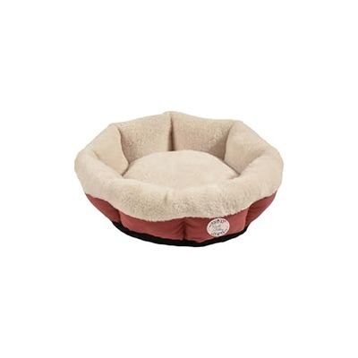 Bobby Douce - Cuccetta per Cani e Gatti Extra soffice in Peluche, Lavabile in Lavatrice colore Rosa, 53x53x16 cm