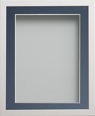 Frame Company Webber White with Blue Mount, 20x16 for 15x10 inch