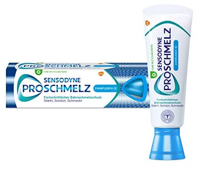 Sensodyne ProSchmelz - Pasta de dentes para gengivas e gengivas, 75 ml, para proteção avançada de esmalte e cuidados com as gengivas, fortalece, protege, sabe