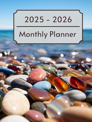 2025-2026 Monthly Planner: Two-year Agenda Calendar from January 2025 through December 2026 | Coastal Serenity Cover