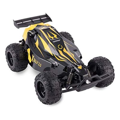 Overmax X-Rally 2.0 Macchina Telecomandata Auto RC LED Grandi Dimensioni Velocità Fino 25 km/h Trazione Posteriore Portata fino 100 metri Guida Senza Ricarica Fino 30minuti Solida Struttura 2 Batterie