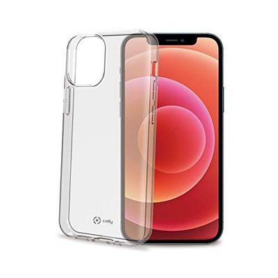 Celly Transparante beschermhoes voor iPhone 12 Pro Max, silicone, gelskin TPU, flexibel, schokbestendig, krasbestendig