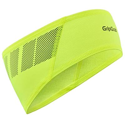 GripGrab Lightweight Thermal Under Helmet Cycling Headband with Windproof Front Running Bicycle Hat Forehead Ear Warmer