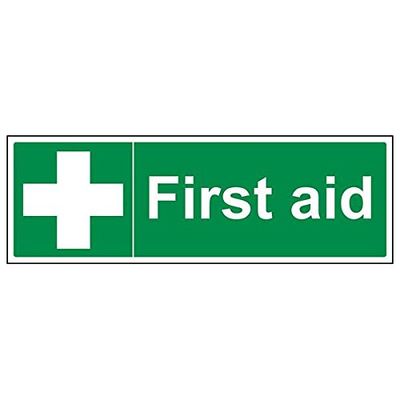 VSafety "First Aid" Sign, Landschap, (Pack van 3)