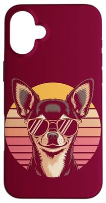Retro Chihuahua Sunglasses Chihuahua Case for iPhone 16 Plus