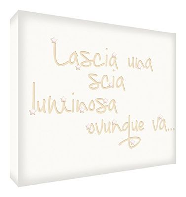 Feel Good Art SPARKLE-A5BLK-01IT - Token Decorativo de acrílico, Beige, 21 x 14 x 2 cm