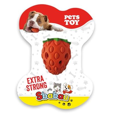 Sbabau, Strawberry Pets Toy – Juegos para Perros Suaves y Resistentes, Juegos para Perros para Fortalecer los Dientes, Juegos interactivos para Perros, Juegos para Perros irrompibles – Juego para