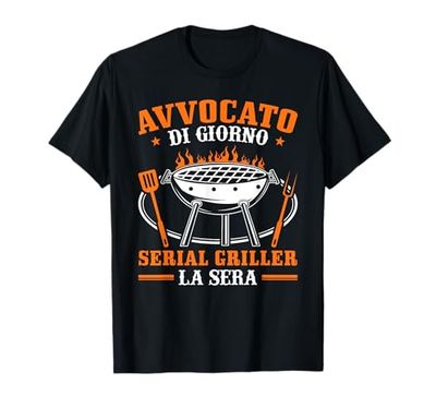 Barbecue Regali BBQ Griglia Avvocato E Serial Griller Maglietta