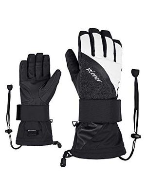 Ziener Gloves Milana - Guanti da Snowboard da Donna, Donna, 801723, Nero/Bianco, 8.5