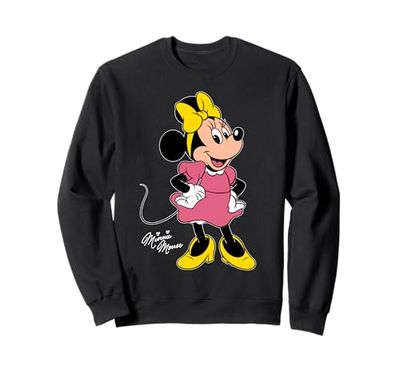 Disney Minnie Mouse Retro Character Cute Pose Trip Matching Sweatshirt