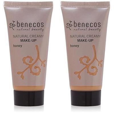 Benecos Natural Cosmetics - Maquillage Crémeux - Liquide - Mat - Végétalien - Miel (Lot de 2)