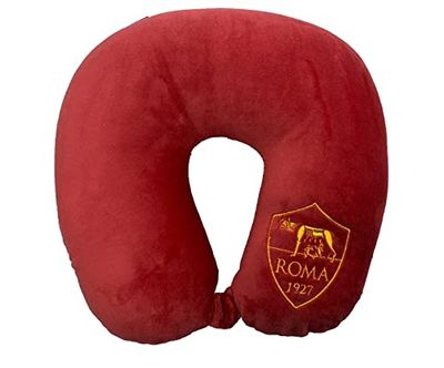 Only4fan S.r.l. AS Roma officieel product reis-/tv-kussen, uniseks, volwassenen, rood, uniek