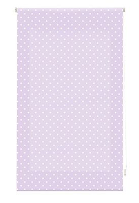 Blindecor - Estore de enrolar tecido, roxo com manchas brancas, 120 x 180 cm