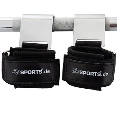 ScSPORTS Ganci per Sollevamento Pesi con Gomma, 10000368