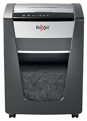 Rexel Momentum X420 Destructeur Coupe Croisée, Jusqu'à 20 feuilles, Corbeille 30L, Noir, 2104578EU & Rexel 12 Feuilles prélubrifiées pour Destructeur de documents