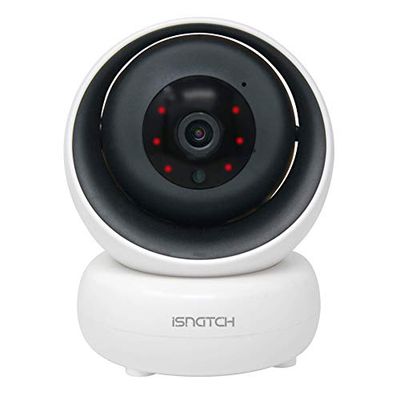 ISNATCH HeyCam kamera HD HD 1080p WiFi z silnikiem - alarm ruchu na smartfonie i sterowany przez asystentów głosowych - Google, Alexa, 1 sztuka (1 sztuk)