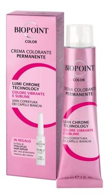 Biopoint Color Crème Colorant Permanent 60 ml +1 ampoule d'Hyaluplex Hair Serum 3 ml - 7 Blond Moyen