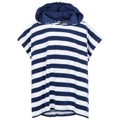 Trespass Unisex ungdom Oarfish Poncho strandhandduk med huva, marinblå rand, varje Storbritannien