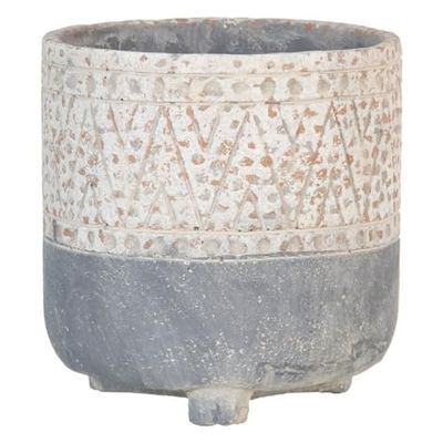 BigBuy Garden Bloempot, cementgrijs, 18 x 18 x 18,5 cm