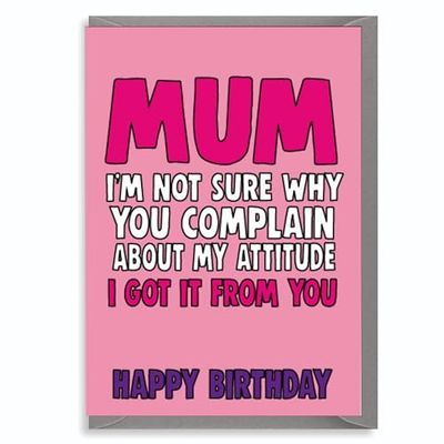 Grappige verjaardagskaart voor mama, mama, moeder, kaart voor mama - Attitude C600