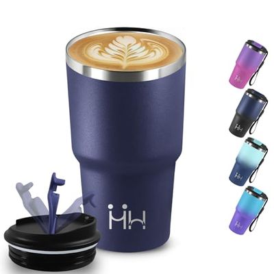 Thermal Mug, 20oz Coffee Thermos, BPA Free, Keeps Hot for 6 Hours/Cold 8 Hours, Insulated Water Bottle, Leak Free, Coffee Flask, 18/8 Stainless Steel for Office, School, Cafe, Travel
