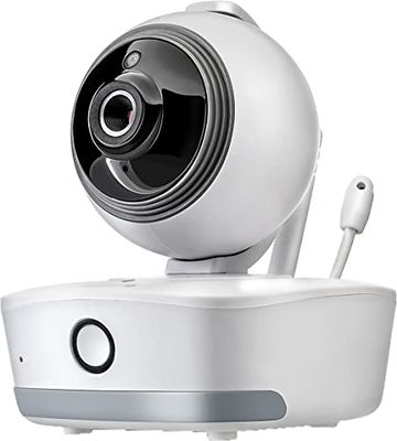 Reer - IP BabyCam Move, trasforma lo smartphone in un baby monitor, visione completa telecomandabile a 330°, memorizzazione dei dati in Germania, 80310, bianco