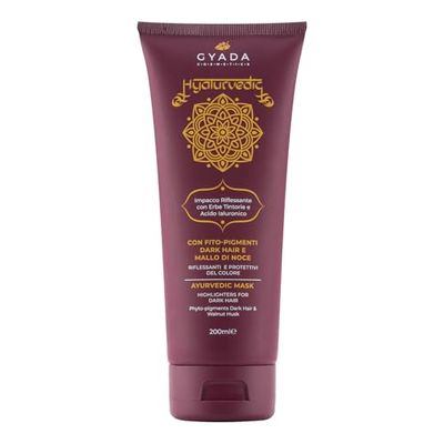 GYADA COSMETICS, Hyalurvedic Ayurvedic Reflection Dressing for Dark Hair, Protective and Brightening Treatment on Brown and Dark Tones Based on Hyaluronic Acid and