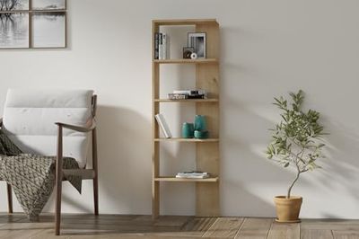 Hanah Home Bookshelf, Quercia, Taglia Unica