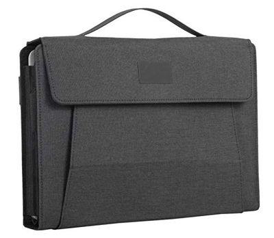 Alassio 30130 mobiele kantoor DIN A4 FIORI multifunctionele Aktetas voor 13.3 inch notebook, tablet en mobiele telefoon, map, antraciet ongeveer. 34,5 x 27 x 4 cm