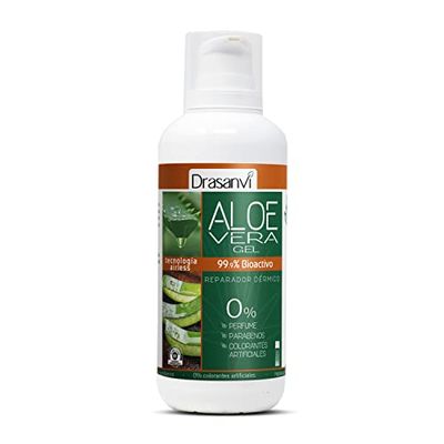 DRASANVI Gel de Aloe Vera Puro con Vit.E | Regenerador natural para la piel 100% natural | Hidratante y cicatrizante para el cuerpo y rostro | Repara, calma y protege | Sin parabenos |400 ml