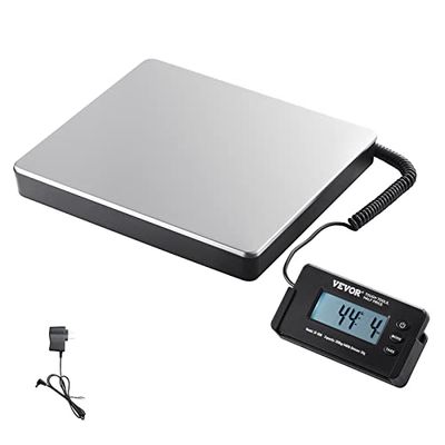 VEVOR Bilancia Digitale Pesa Pacchi di Spedizione Pacchi Postali Uso Commerciale in ABS Carico tra 150 g-200 kg per Corriere Fattoria, Bilancia per Pacchi 309 x 262 x 45 mm Schermo LCD Funzione Tara