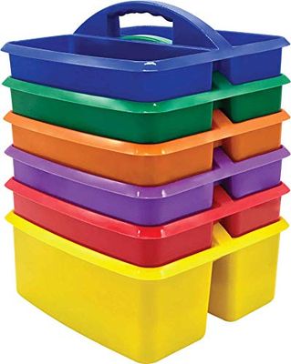 Teacher Created Resources Primary Colors Plastic Storage Caddies - 6 Pack