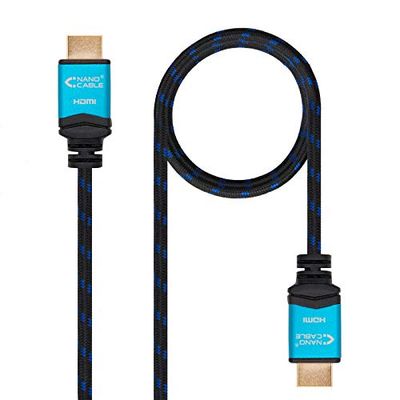 Nanocable 10.15.3703 HDMI V2.0 Kabel Hoge Snelheid met Ethernet, 4K @ 60Hz, 18 Gbit/s, A/M-A/M, Ultra HD 3D ARC, Zwart, 3,0 meter