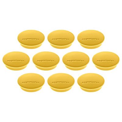Magnetoplan Junior - 10 magneti a disco, 34 mm, colore: Giallo