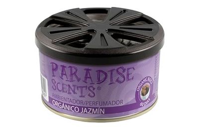Paradise Scents Désodorisant parfumé Organique en boîte de 37 GR. Senteur Jasmin. Parfum agréable et Durable. Parfait pour la Voiture, la Maison ou Le Bureau.