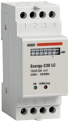 Vemer VN960100 räknare av energienergi-230 LC-system enfas, vit