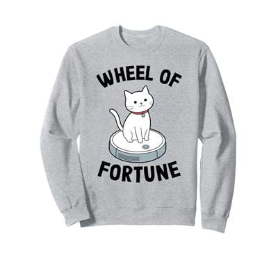Wheel Of Fortune Robot Vacuum Cleaner Funny Cat Sweatshirt
